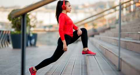 Young woman exercising