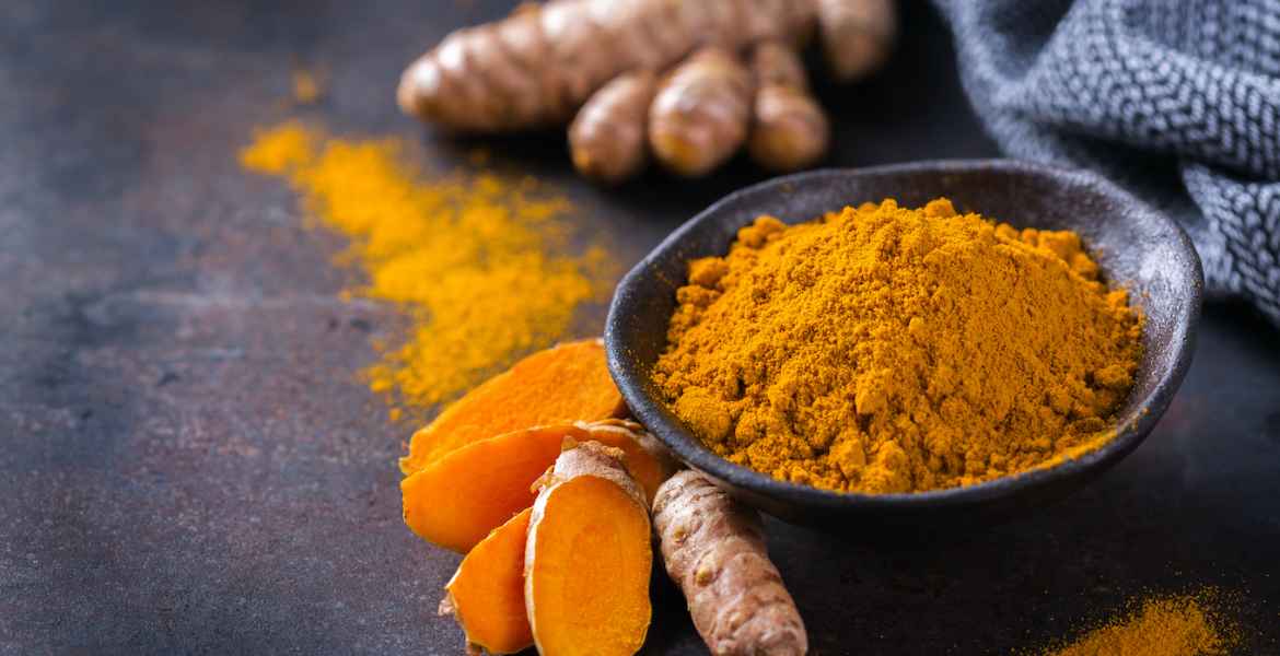 turmeric root curcuma longa powder, superfood, spices